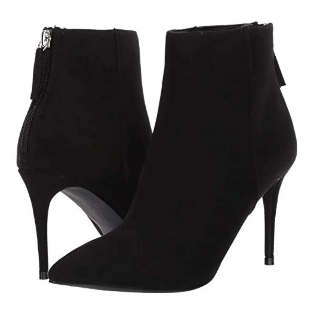 STEVE MADDEN Suede Pointed Toe Heel Booties